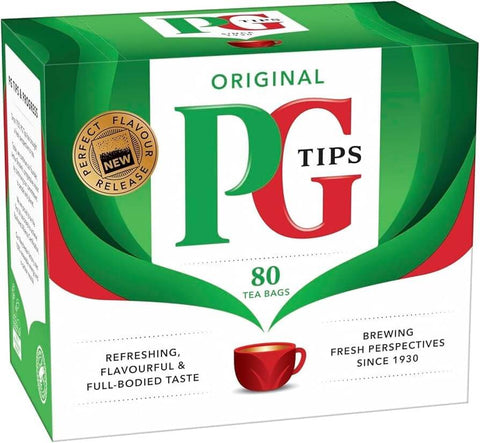 PG Tips Tea Original Medium Box (Pack of 80 Tea Bags) (CASE OF 6 x 232g)