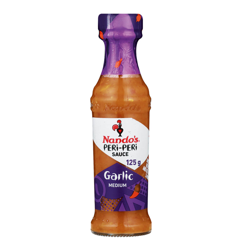 Nandos Garlic Peri Peri Sauce Small Bottle (Kosher) (CASE OF 6 x 125g)