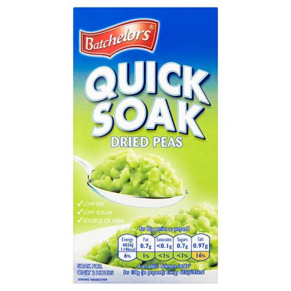 Batchelors Quick Soak Dried Peas (CASE OF 24 x 250g)