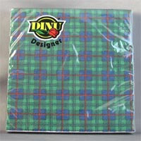 DINU Napkins Tartan (Pack of 20) (CASE OF 6 x 111g)