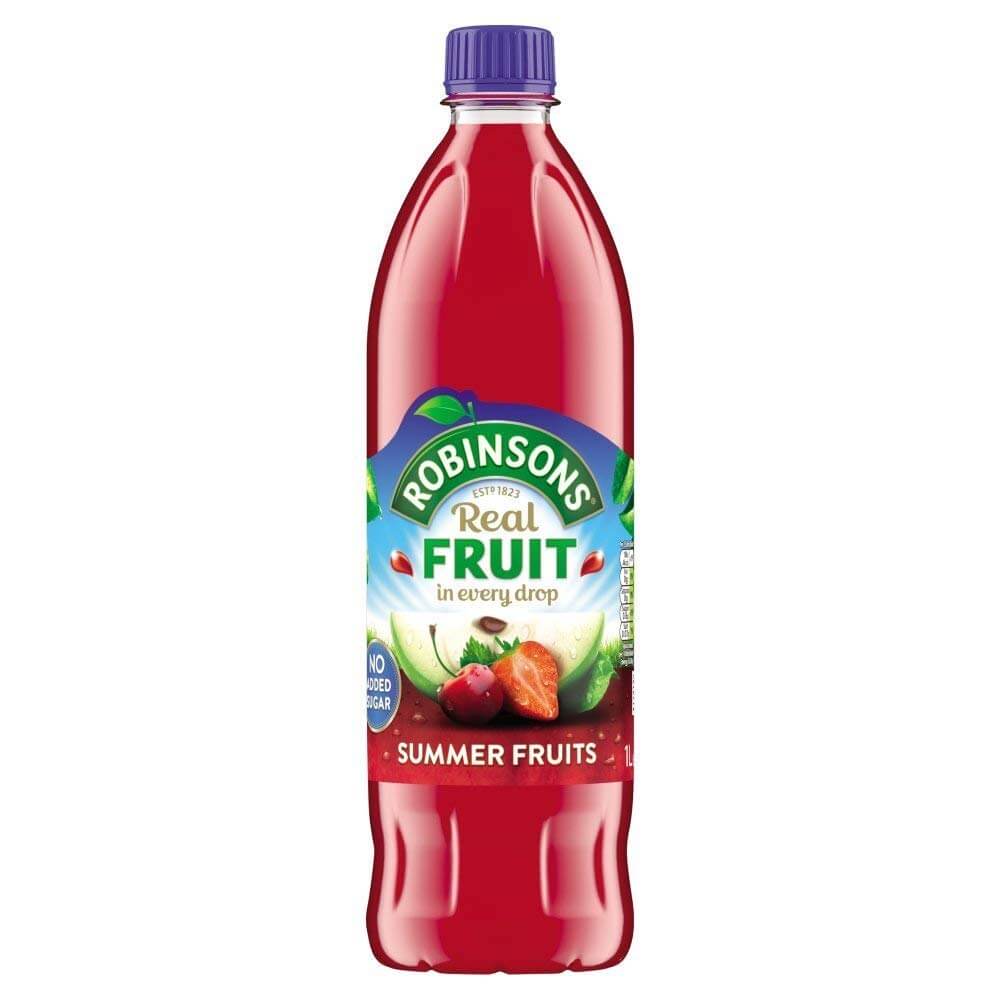 Robinsons Squash Summer Fruits No Added Sugar (CASE OF 12 x 1l)