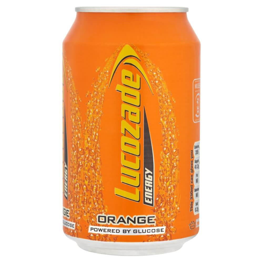 Lucozade Orange Energy Drink Can (CASE OF 24 x 330ml)