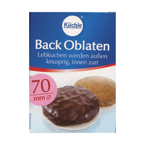 Kuechle Back Oblaten Round Baking Wafers (70mm) (CASE OF 10 x 36g)