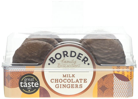 Border Milk Chocolate Gingers Biscuits (HEAT SENSITIVE ITEM - PLEASE ADD A THERMAL BOX (ITEM NUMBER 114878) TO YOUR ORDER TO PROTECT YOUR ITEMS FROM HEAT DAMAGE (CASE OF 14 x 150g)