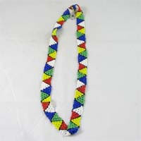 African Hut Beaded Wide Lanyard with Zulu Spear Design (CASE OF 6 x 37g)