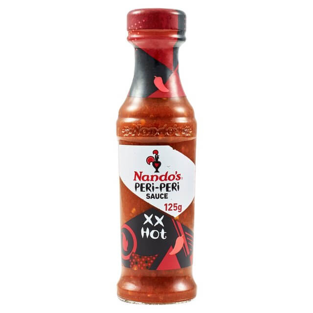 Nandos Peri Peri Sauce - X X Hot Small Bottle (Kosher) (CASE OF 6 x 125g)