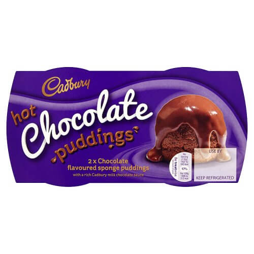 Cadbury Pudding Milk Chocolate Sticky Puds (Pack Of 2) (CASE OF 4 x 190g)