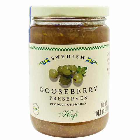 Hafi Swedish Gooseberry Preserves (CASE OF 8 x 400g)