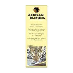 African Hut Bookmark with Leopard Picture (CASE OF 10 x 5g)