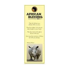 African Hut Bookmark with Rhino Picture (CASE OF 10 x 5g)