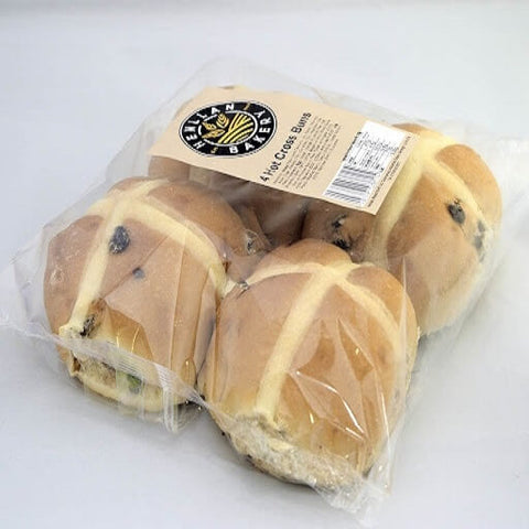 Henllan Hot Cross Buns 4pk (CASE OF 18 x 260g)