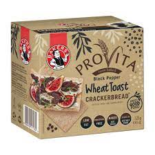 Bakers Provita Crackerbread Black Pepper (CASE OF 12 x 125g)