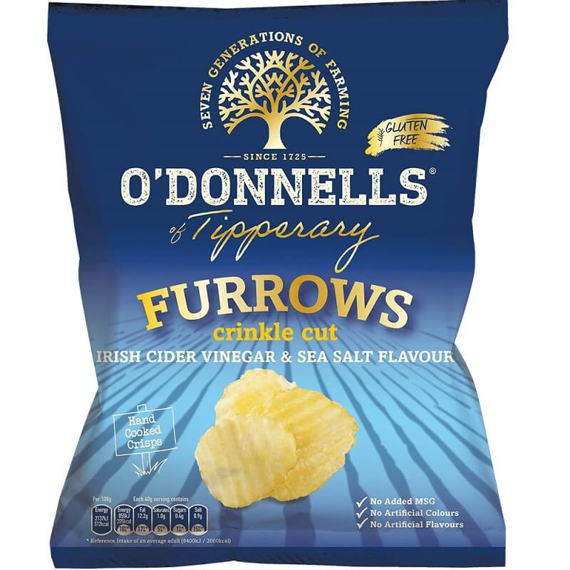 ODonnells Furrows Salt and Vinegar (CASE OF 32 x 47.5g)