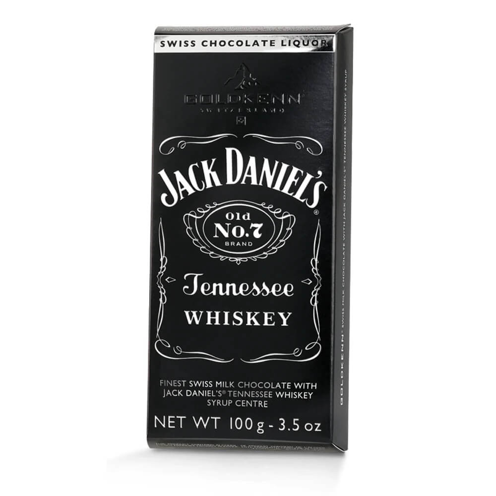 Goldkenn Jack Daniels Tennessee Whiskey Filled Chocolate Bar (CASE OF 10 x 100g)