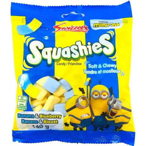 Swizzels Drumstick Squashies Minions Banana and Blueberry Flavthe (CASE OF 10 x 120g)