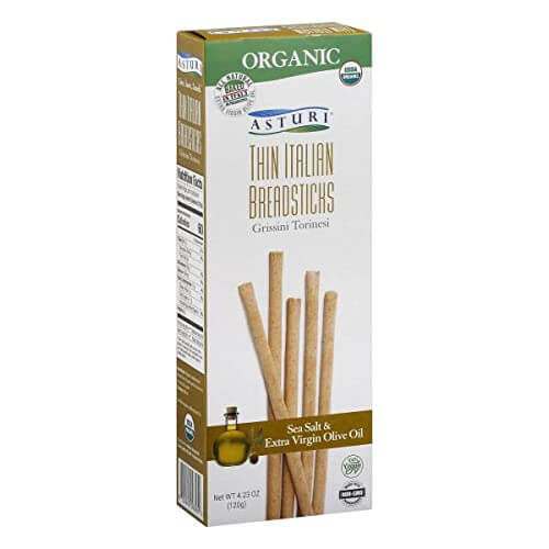 Asturi Org Breadsticks Sea Salt and Extra Virgin Olive Oil Box (CASE OF 12 x 120g)