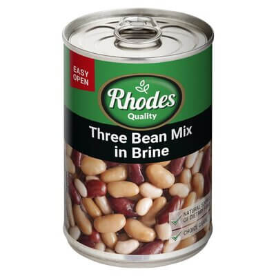 Rhodes Three Bean Salad in Brine (CASE OF 12 x 400g)