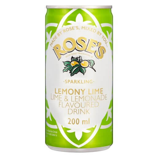 Roses Lemony Lime Can (CASE OF 24 x 200ml)