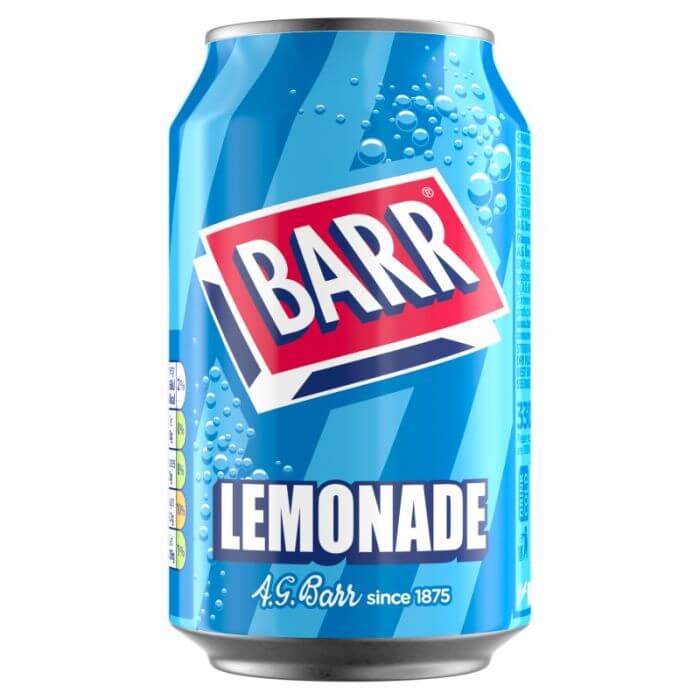 Barrs Lemonade Can (CASE OF 24 x 330ml)