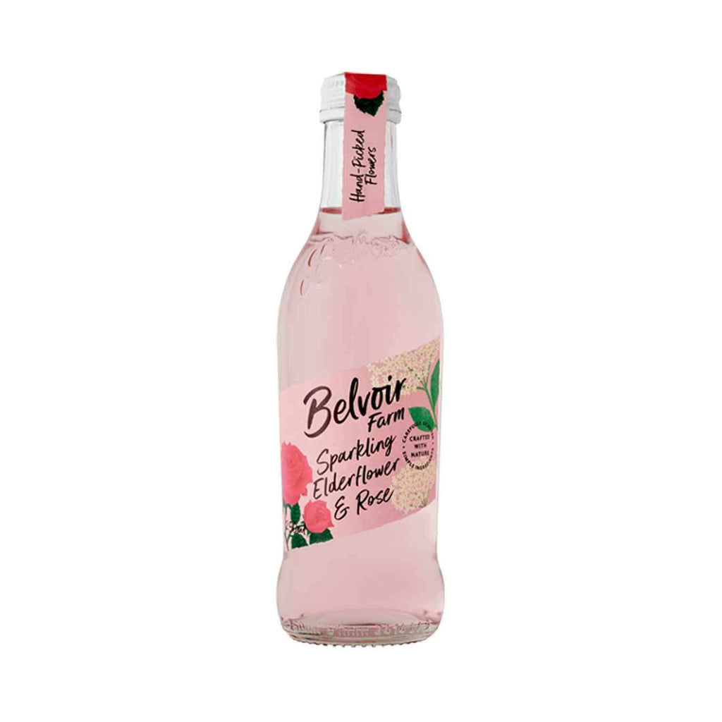 Belvoir Sparkling Elderflower and Rose Glass Bottle (CASE OF 12 x 250ml)