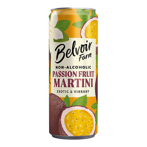 Belvoir Passion Fruit Martini Alcohol Free Can Exotic and Vibrant (CASE OF 12 x 250ml)