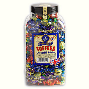 Walkers Nonsuch Assorted Toffees And Choc Eclairs Jar (CASE OF 7 x 1250g)