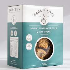 Bag Of Bites Raisin Sunflower Seed and Oat Rusk Bag (CASE OF 12 x 500g)