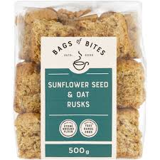 Bag Of Bites Sunflower Seed and Oat Rusk Bag (CASE OF 12 x 500g)