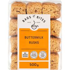 Bag Of Bites No Added Sugar Buttermilk Rusks Bag (CASE OF 12 x 500g)