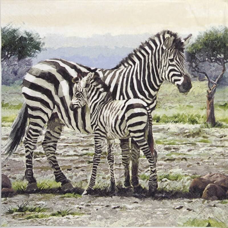 Robas Napkins Zebras (CASE OF 12 x 115g)