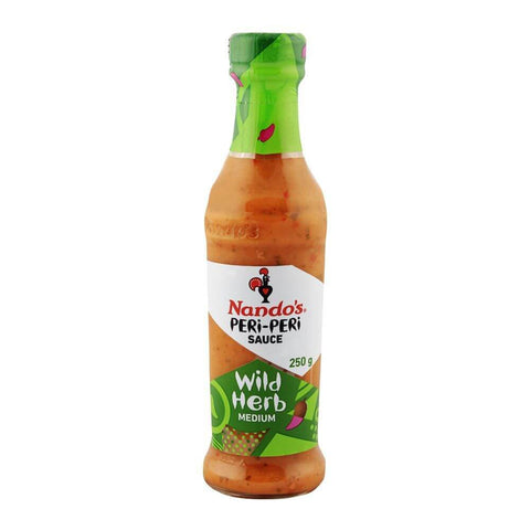 Nandos Wild Herb Peri Peri Sauce Large Bottle (Kosher) (CASE OF 6 x 250g)